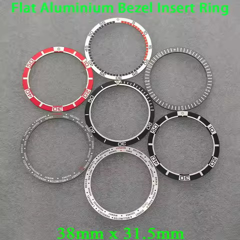 NH35 Case Ring SKX007 Flat Aluminum Watch Bezel Insert 38mmx31.5mm Fits SKX007 SKX009 SRPD Watch NH3