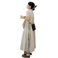 71391 Chiffon Embroidered Side Lace-Up ng Dress