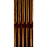 -Pin Wooden House Golden Sandalwood Log Chopsticks 5 Pairs