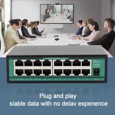 16-Port Gigabit Ethernet Switch 10/100/1000Mbps Network Switch