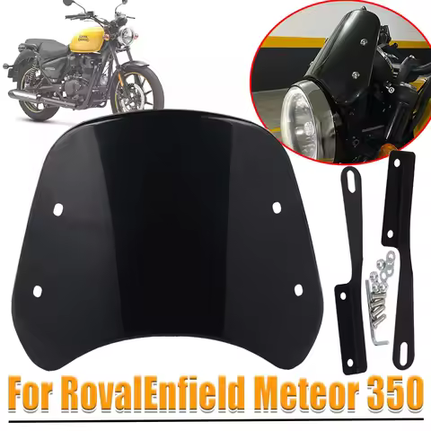 For RoyalEnfield Royal Enfield Meteor 350 Motorcycle Accessories Retro Windscreen Windshield Wind Sc