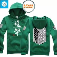 HIJAU Hoodie Jumbo Anime Attack On Titan Green AOT Jumbo Jacket