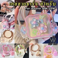 เคสสายชาร์จ สำหรับ TPU เคส ชุดถนอมสายชาร์จการ์ตูน ถนอมสายชาร์จ หัวชาร์จ เคสป้องกันสายชาร์จ ตัวถนอมสายชาร์จ for iPhone 18W 20W Charging Head Case