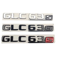 3d ABS Chrome Black Logo GLC63S Emblem Letters Sticker Car Trunk Badge Decal For Mercedes Benz GLC 6