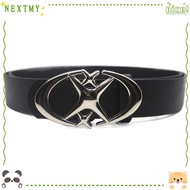 NEXTMY Lether Belt, Moon Star Design Cross Y2k Belt, Gothic Pu Leather Punk Y2k Punk Belt Men Women