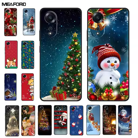 Christmas Case For OPPO A58 A38 A18 Case A40 4G A60 5G A79 A98 A58 A58X A78 4G 5G Soft TPU Silicone 