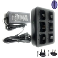 Multifunctional AC/DC Adapter 6-Way Rapid Charger For Motorola CP200 EP450 CP040 CP140 CP180 DP1400 