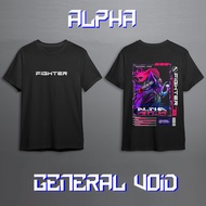 Mobile LEGEND HERO ALPHA SKIN GENERAL VOID SKIN T-Shirt Latest MLBB ALPHA FULL SKIN GAMING T-Shirt