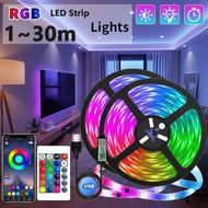 Flexible LED Strip Lights - 5V USB, Bluetooth App Control, 24-Key Remote, RGB Color Changing for TV 