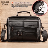PIUNCLE Brand Genuine Leather Vintage Cowhide Shoulder Messenger Bag For Men Cross Body Bags Mens To