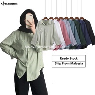 🔥Ready stock🔥korean style women ladies loose long sleeve shirt blouse baju baju wanita lengan panjan