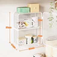 YIXIN | ตู้เก็บของกันฝุ่นสำหรับบนโต๊ะ 2 ชั้นและถาด