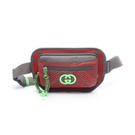 【二手】Gucci GG 腰包 752102RED/灰色尼龍互扣式 G 腰包 男士二手 A