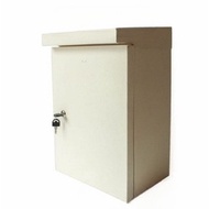 Ionee Outdoor Electrical Panel Box 50 x 70 x 30 50x70x30 Cm Cream Iron Hat