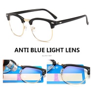 Square Blue Light Blocking Glasses Men Goggles Women Anti Blue Light Eyeglasses Unisex Semi Rimless Ray Filter Computer