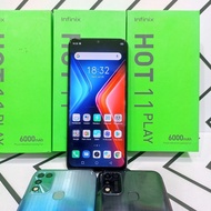Termurah Infinix Hot 11 Play 4/64 GB Hp Second Seken Bekas Ex Garansi 