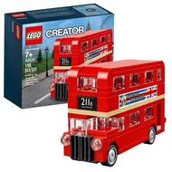 Chính hãng Xe đôi tầng LEGO Creator 40220 buýt cổ điển với bánh xe xoay cửa sổ trong suốt & các chi 