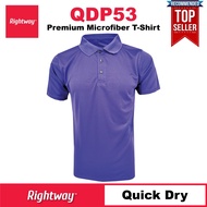 【PREMIUM】 RIGHTWAY Baju Polo Tshirt Jersey Microfiber Berkolar Lelaki Murah QDP53 VIOLET PURPLE