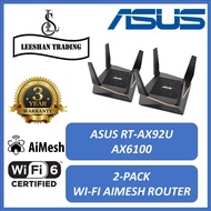 [Brand New] Asus RT-AX92U AX6100 2-Pack AIMESH WiFi 6 Router