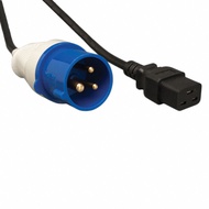 Industrial Power Cable Black IEC 309 16A 3Pin to UPS IEC C19 extension cord