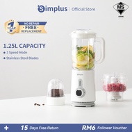 Simplus 1.25L Blender 3 in 1 Food Processor Juicer Meat Grinder Chopper 2 Speed Options Pulse Settin