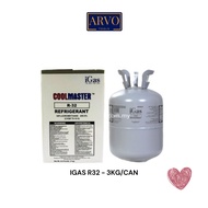 REFRIGERANT GAS IGAS R32 (AIRCOND GAS UNTUK AIRCOND) - 3KG/CAN BY ARVOTOOLS
