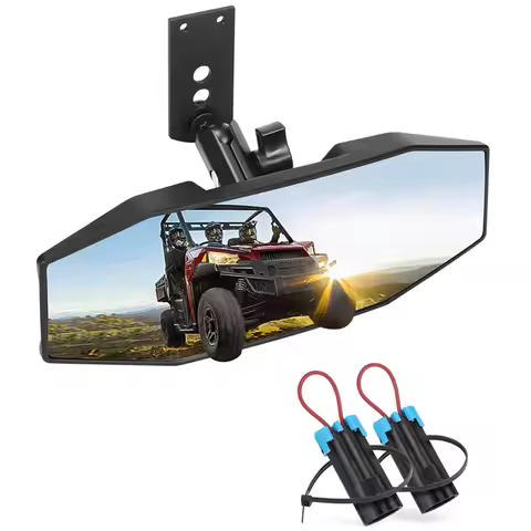 Adjustable Center Rearview Mirror for Polaris Ranger 500 570 900 XP 1000XP Crew 2017-2023 Fit Factor
