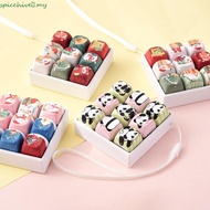 SPICEHIVE​ 9-Key Keyboard Pendant, 9-Key Creative Keycap Fidget Keychain, Keyboard Button Clicker Ca