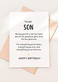 TEEMI-Happy Birthday Card for Son - Bracelet from Mom - Gift for Men - 16th, 18th, 21st, 30th, 40th,