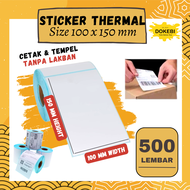 LABEL STICKER THERMAL 100 x 150MM ISI FULL 500pcs TERMURAH TERBARU