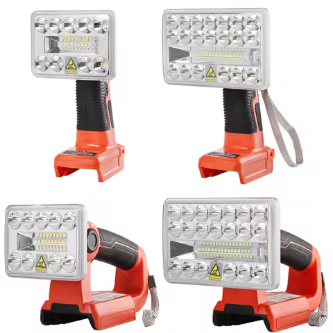 Cordless 18V LED Work Light for Black and Decker 14.4-20V Lithium Battery Outdoor Portable Lantern F