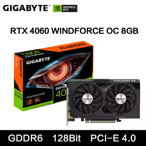 GIGABYTE GeForce RTX 4060 WINDFORCE OC 8G 2023 Gaming New Graphic Card GDDR6 RTX4060 8G Nvidia GPU V