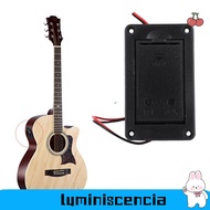 LUMINISCENCIA 9V Battery Box​, 9V Battery Compatible​ ​Black ​Guitar Battery Holder​, ​Pickup Connec