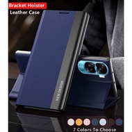 For Honor 90 Lite Honor90Lite 90Lite Leather Plating Flip Phone Case Bracket Shockproof Casing Prote