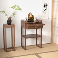 J-H/#Solid Wood Altar Table Living Room Incense Table Home Buddha Table Modern Simple Black Walnut W