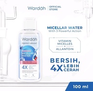 WARDAH (100ML) PERFECT BRIGHT + TONE UP Micellar Water 4X Lebih Cerah & Bersih For All Skin Type Sui
