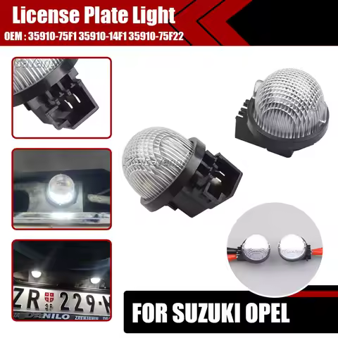 2PCS LED License Plate Light For Suzuki Swift 3 III Wagon Baleno Alto Grand Vitara Jimny Carry No Er