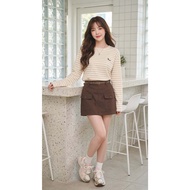 [Express Delivery-Bangkok] FA2SHOP Model CV78 Skirt Pants (With Belt) Women's Fashion