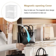 SSS 1/2/3/4 Layer Acrylic Stackable Display Storage Case with Magnetic Lid for Toys and Bags