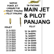 power jet carburetor main jet pilot jet extra long for swipoh carburetor hi tech