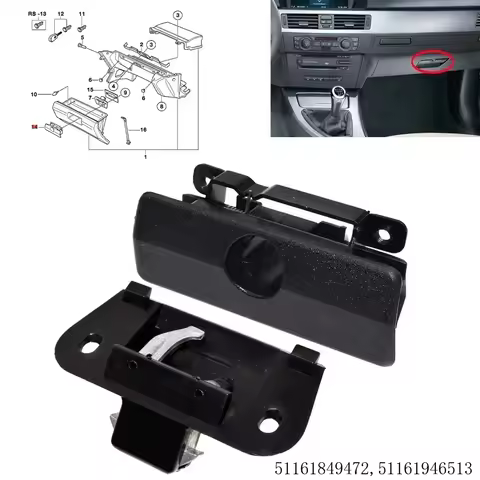 2PC Car Glove Box Lock Latch Handle For BMW 3 E30 5 E34 7 E23 Z1 Z3 51161849472,51161946513 Replacem