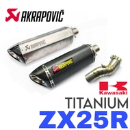 AKRAPOVIC Exhaust Kawasaki ZX25R Slip On TITANIUM Link Pipe Muffler Ekzo Accessory Motor Modenas ZX2