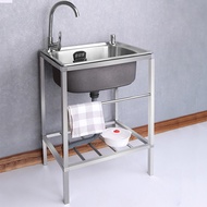 kitchen Sink Lababo Stand 304 Stainless Steel Single Double Portable Sink with Stand and faucet Kitc