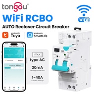 TUYA WIFI RCBO LED  Adjustable Smart Circuit Breaker Residual Current Circuit breaker With Over Curr