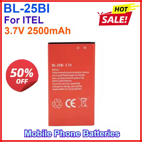 3.7V 2500mAh NEW Battery For ITEL BL-25BI Mobile Phone Batteries