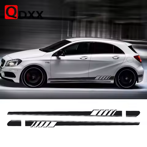 NEW Edition 1 Style Side Skirt Racing Stripe Decal Stickers for Mercedes Benz W176 A Class A180 A200