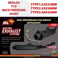 ESR REDLEO EXHAUST RACING CUTTING STANDARD Y15ZR LC135 BACK PRESSURE EKZOS RACING 32X32MM 35X38MM 38