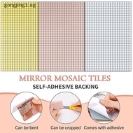 gongjing1 5x5mm DIY Self-Adhesive Mini Square Acrylic Wall Sticker Mirrors Mosaic Tiles Disco Mirror Tiles Stickers Craft sg