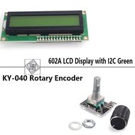1602A LCD Display with I2C Blue Green Backlight KY-040 Rotary Encoder User Interface Module for Ardu