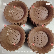 Chocolate🍫 Butter Tart Shell Flower 7cm(without any additives) 巧克力🍫香脆牛油挞壳花边7cm(无任何添加剂)